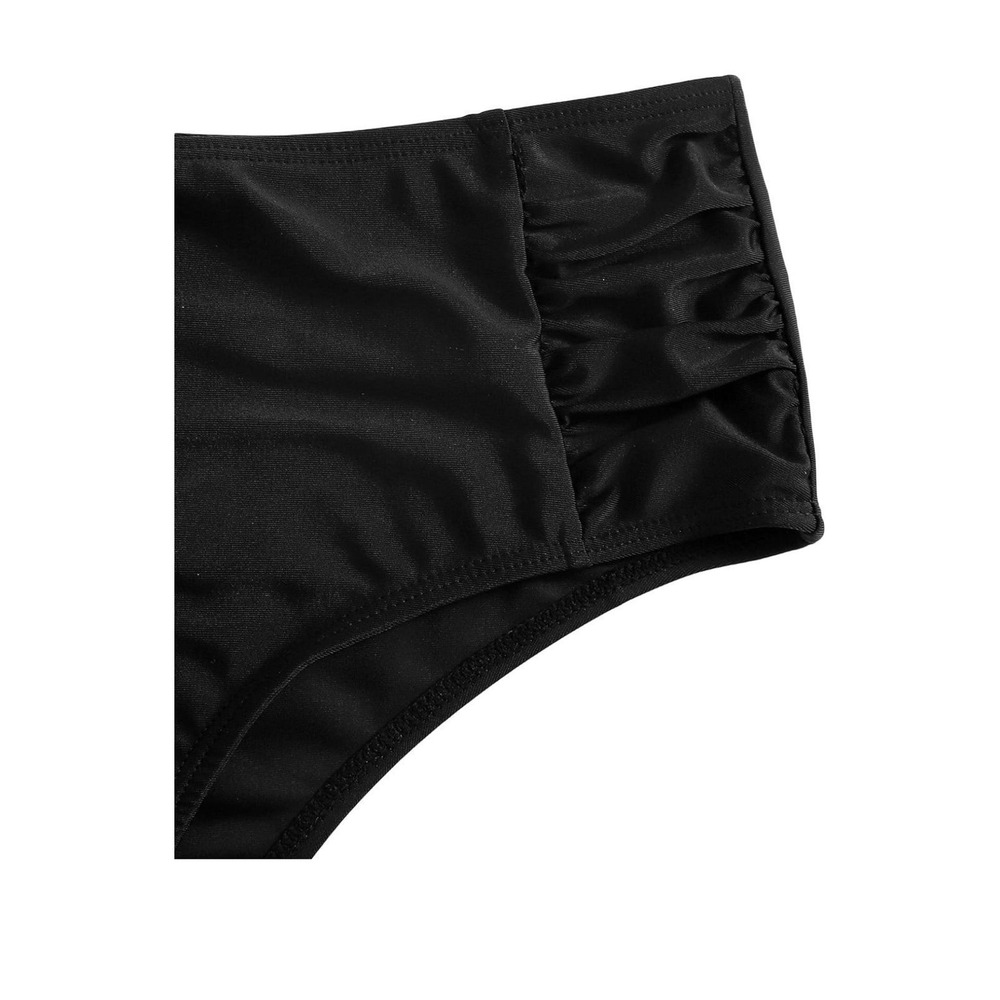 SweatyRocks Bathing Suits Striped Criss Cross Bikini Set High‎ Waisted Swimsuit - Picture 4 of 6